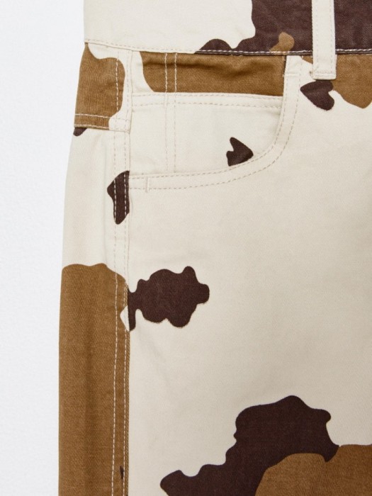 брюки с коровьим принтом для девочек универсального стиля с лицевой стороны
