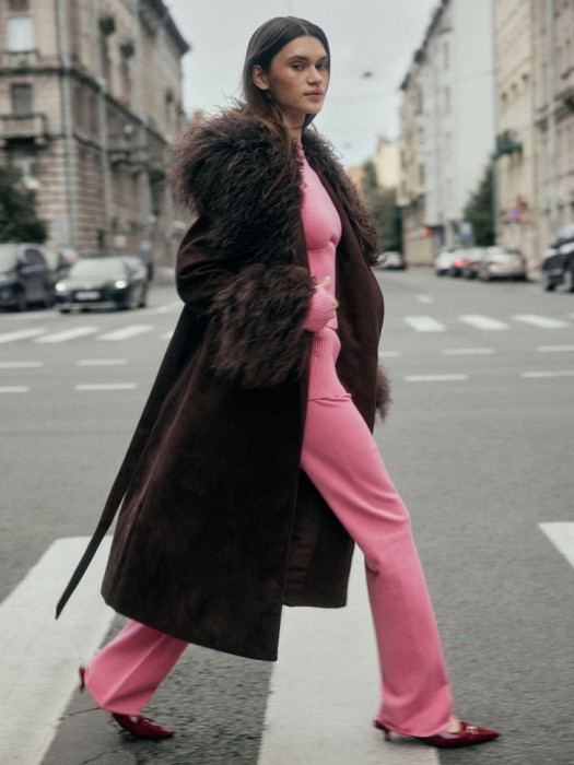 брюки вязаные с баской из линейки  young 4680798631332 фотография