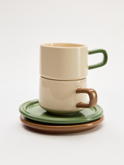 чайная пара из фарфора из россии вид сбоку