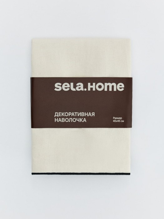 чехол для декоративной подушки из хлопка и льна по цене 1199 руб вид справа