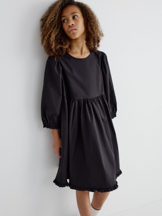 черное платье со съемным воротником для девочек по цене 3299 руб вид справа