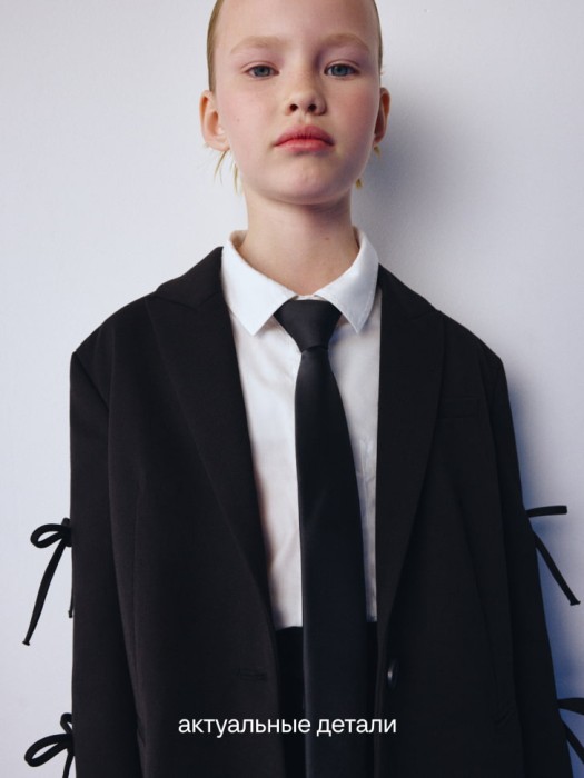 черный жакет с бантиками для девочек 4680704819311 фотография