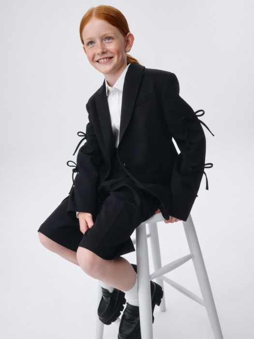 черный жакет с бантиками для девочек по цене 3299 руб вид справа