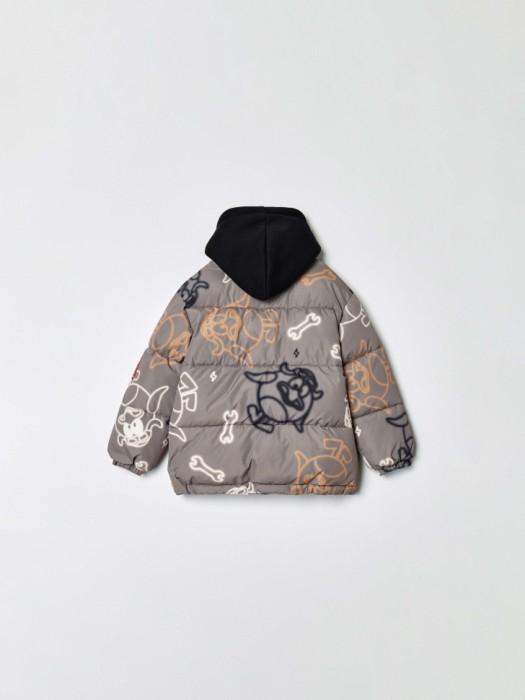 демисезонная куртка для мальчиков с принтом  x смешарики из россии вид сбоку