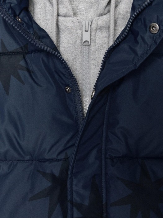 демисезонная куртка с трикотажным капюшоном для мальчиков универсального стиля с лицевой стороны