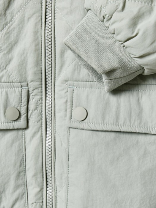 демисезонная стеганая куртка для девочек из синтепона спереди