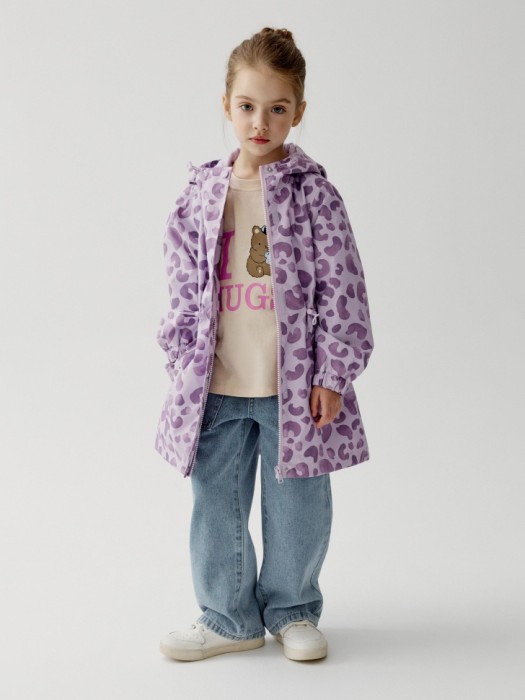 демисезонный плащ для девочек от бренда sela вид слева