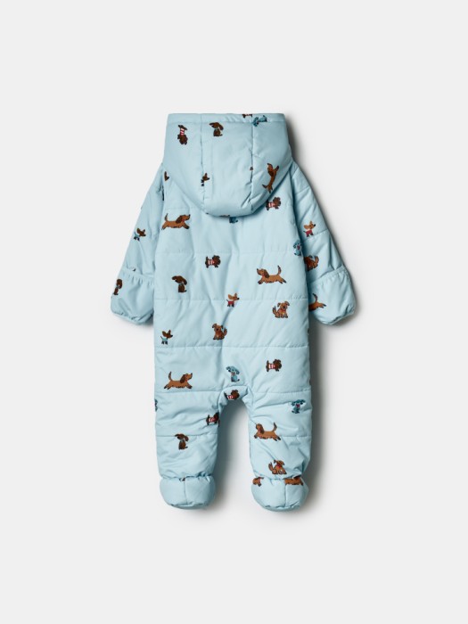 демисезонный стеганый комбинезон с принтом для малышей по цене 3999 руб вид справа