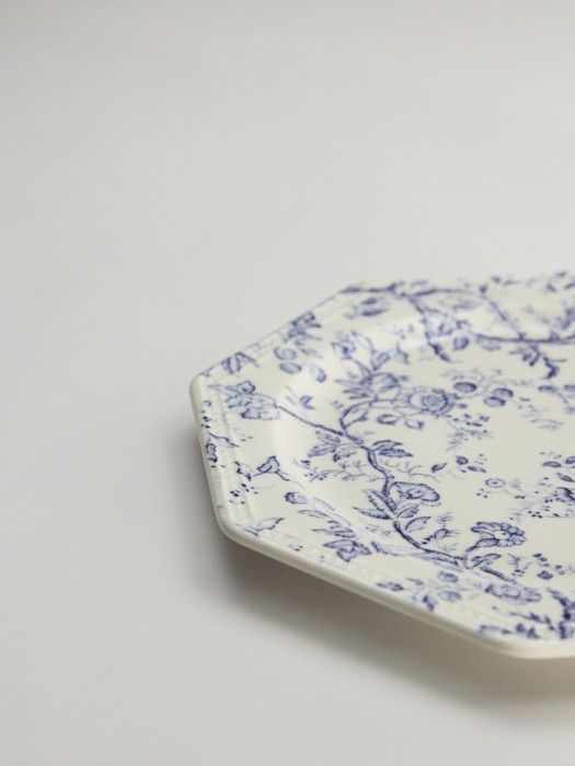 десертная тарелка из фарфора с цветочным узором по цене 999 руб вид справа