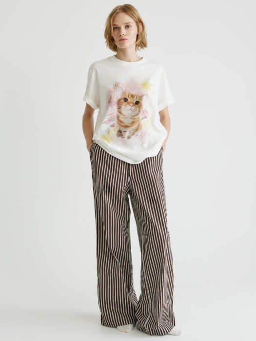 домашние брюки из хлопка в полоску 4610517399809 фотография