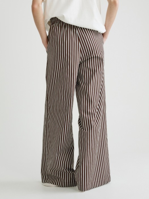 домашние брюки из хлопка в полоску из россии вид сбоку