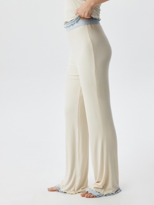 домашние брюки в рубчик из россии вид сбоку