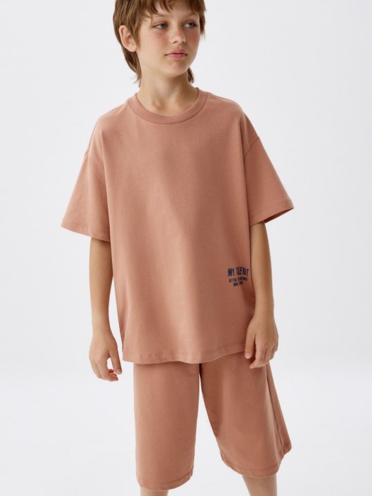 домашний комплект из футера для мальчиков из россии вид сбоку