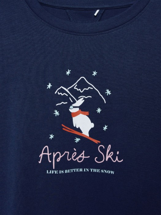 домашний лонгслив оверсайз с принтом и вышивкой из хлопка спереди