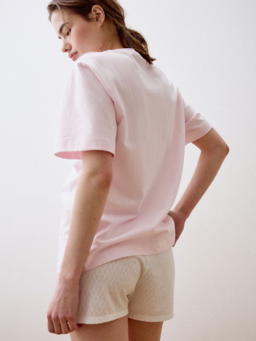 домашняя футболка оверсайз с принтом по цене 1399 руб вид справа