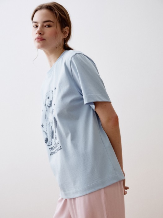 домашняя футболка оверсайз с принтом по цене 1399 руб вид справа