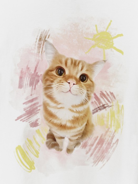 домашняя футболка оверсайз с принтом из хлопка спереди