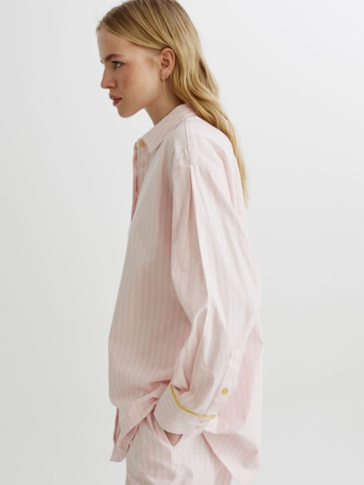 домашняя рубашка в полоску из россии вид сбоку