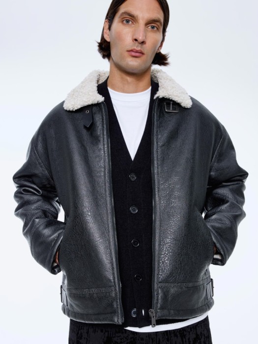 дубленка из искусственной кожи и меха 4680798748177 фотография