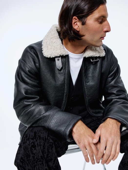 дубленка из искусственной кожи и меха из россии вид сбоку