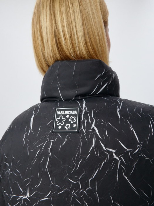 дутая куртка с натуральным наполнителем из коллекции  х vasilinciaga по цене 5999 руб вид справа