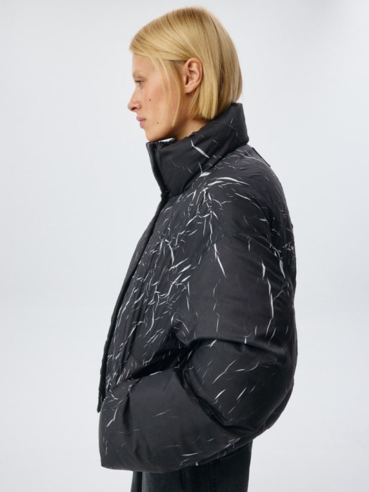 дутая куртка с натуральным наполнителем из коллекции  х vasilinciaga из россии вид сбоку