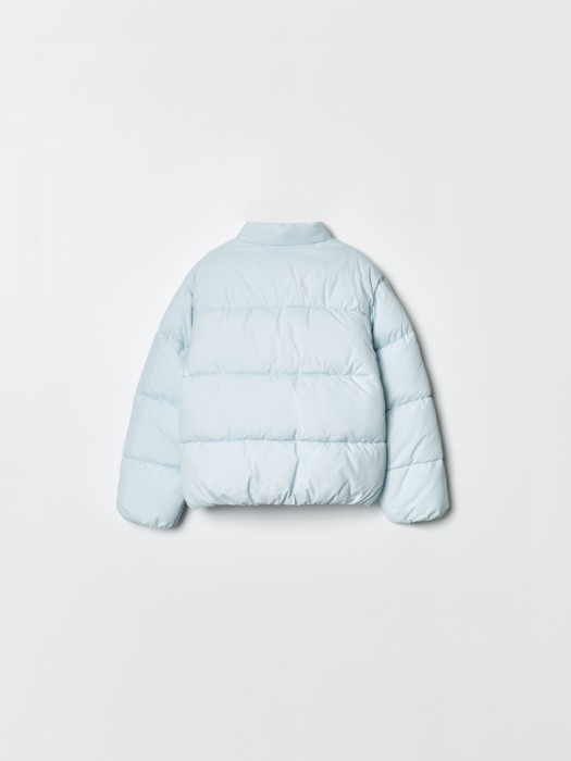 дутая стеганая куртка для девочек от бренда sela вид слева