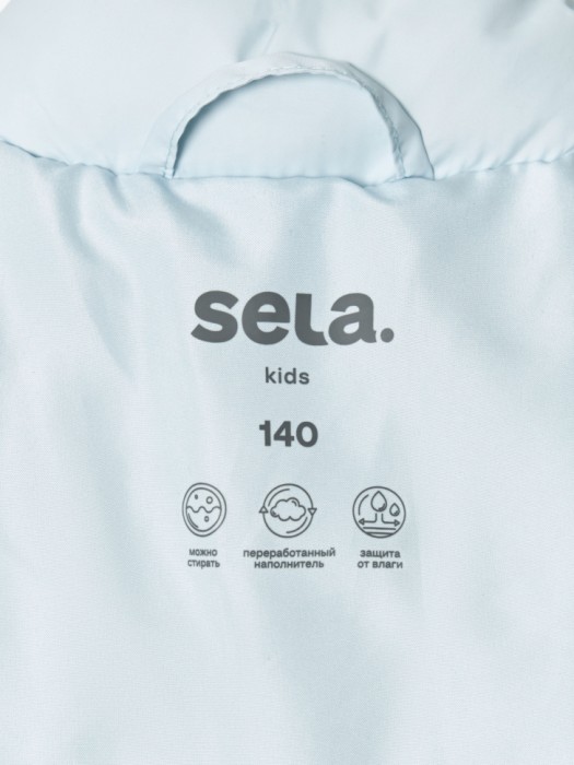 дутая стеганая куртка для девочек из россии вид сбоку