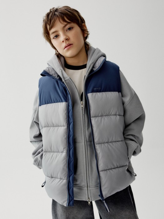 дутый жилет в стиле колор блок для мальчиков 4610517489227 фотография