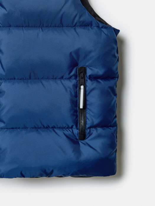 дутый жилет в стиле колор блок для мальчиков универсального стиля с лицевой стороны