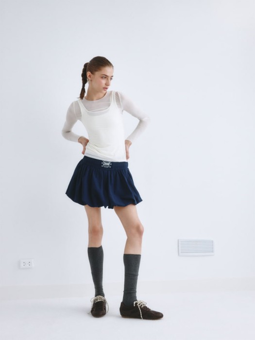 двуслойный лонгслив с топом из линейки  young от бренда sela вид слева