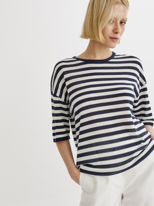 джемпер оверсайз из смесового лиоцелла с содержанием льна 4610517718754 фотография