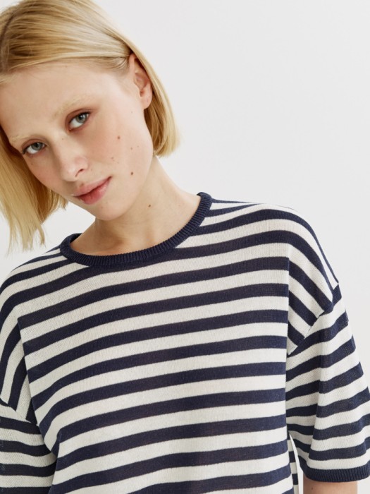 джемпер оверсайз из смесового лиоцелла с содержанием льна из россии вид сбоку