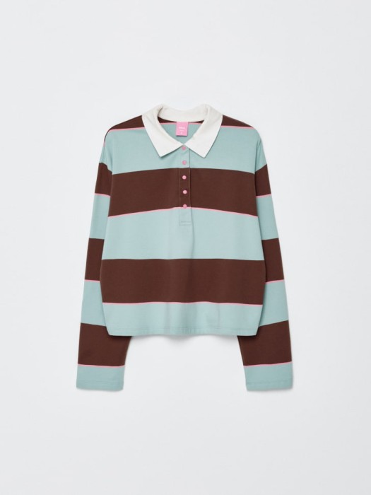 джемпер-поло оверсайз из линейки  young универсального стиля с лицевой стороны