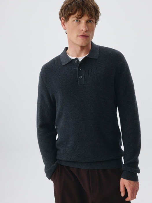 джемпер-поло с добавлением шерсти 4680798039923 фотография