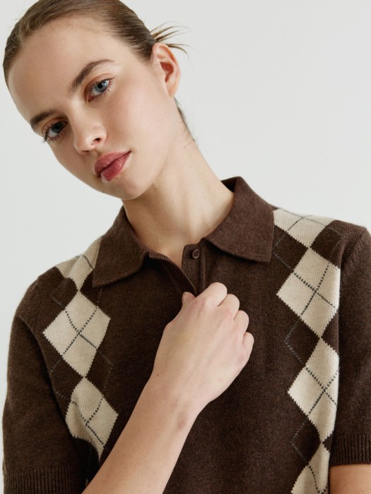 джемпер-поло с содержанием шелка и шерсти из россии вид сбоку