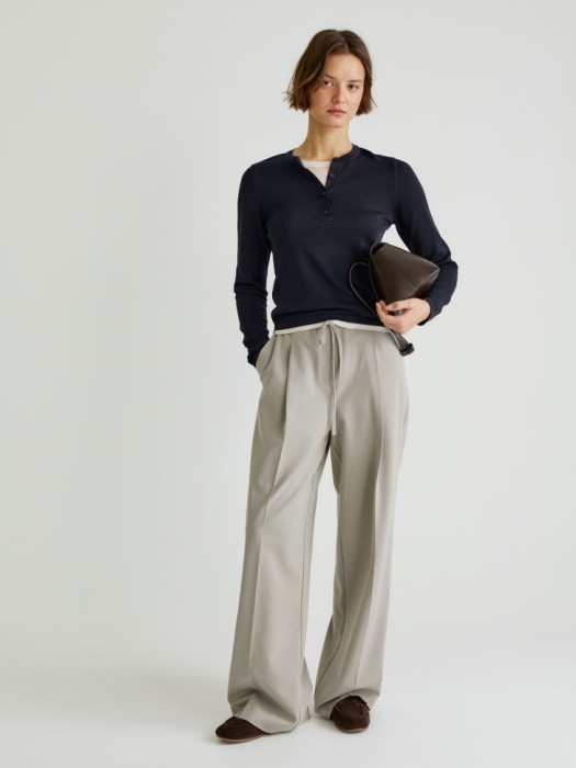 джемпер с планкой на пуговицах от бренда sela вид слева