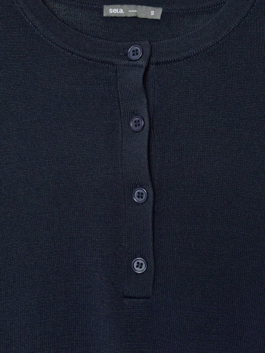 джемпер с планкой на пуговицах из вискозы спереди