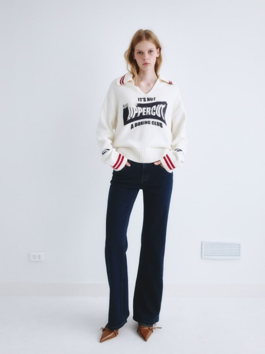 джемпер с воротником из линейки  young от бренда sela вид слева