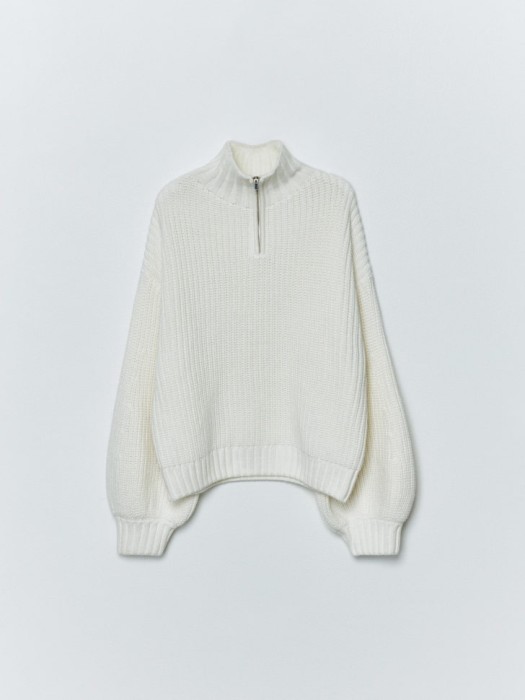 джемпер с воротником-стойкой на молнии из линейки  young из хлопка спереди