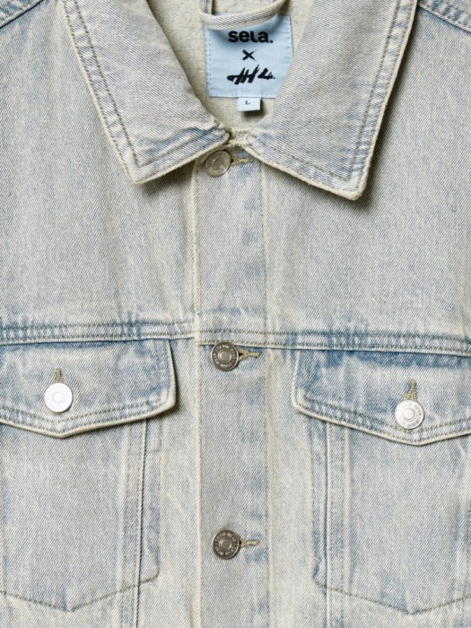 джинсовая куртка из коллекции art people с алексеем ланцевым из хлопка спереди