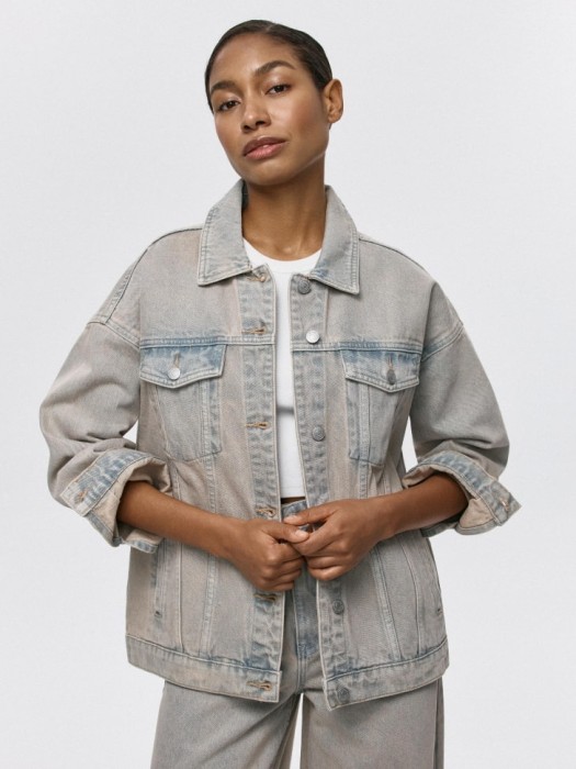 джинсовая куртка оверсайз с тинтом 4680704644562 фотография
