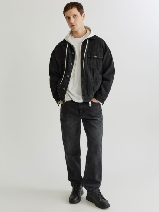 джинсовая куртка оверсайз от бренда sela вид слева