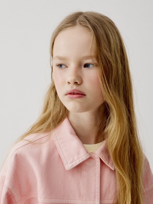 джинсовая куртка-рубашка для девочек по цене 3299 руб вид справа