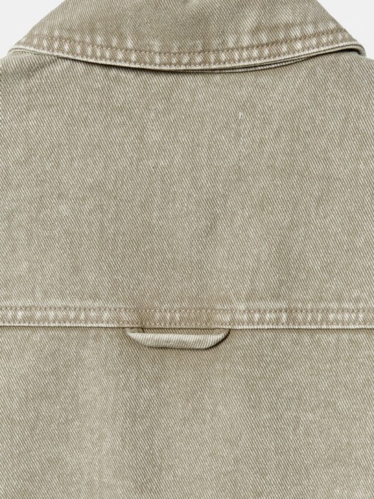 джинсовая куртка-рубашка для девочек для детского возраста с изнаночной стороны