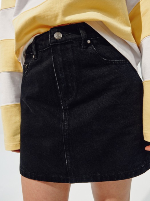 джинсовая мини юбка из линейки  young от бренда sela вид слева