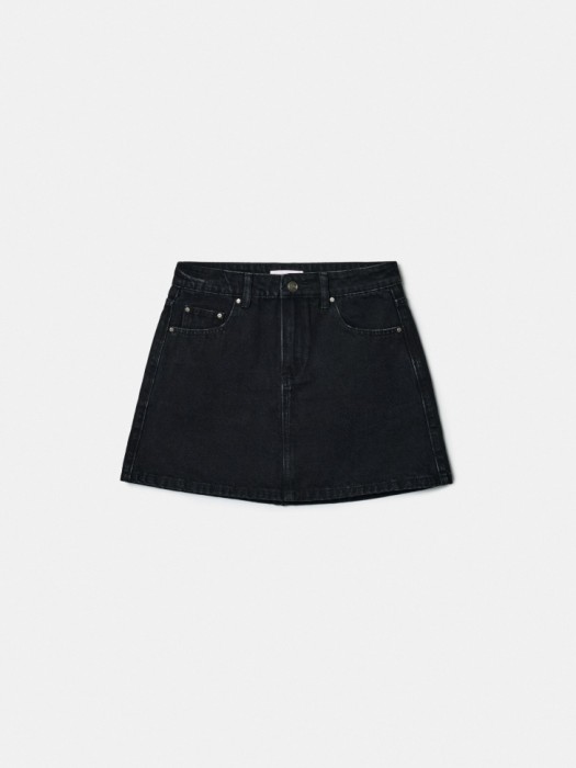 джинсовая мини юбка из линейки  young из денима спереди