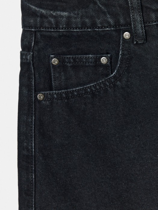 джинсовая мини юбка из линейки  young универсального стиля с лицевой стороны