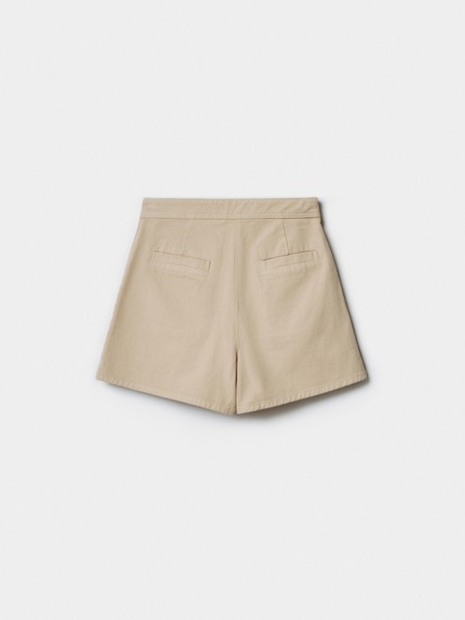 джинсовая мини юбка-шорты с запахом из хлопка спереди