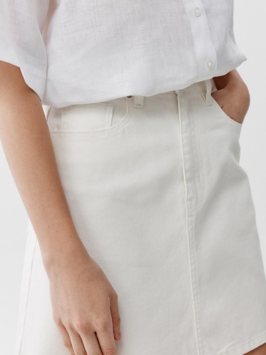 джинсовая мини-юбка из россии вид сбоку